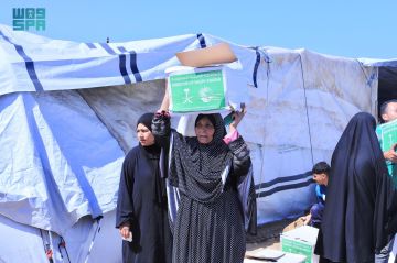 المملكة تواصل توزيع السلال الغذائية في جنوب قطاع غزة