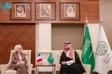 سمو وزير الدفاع يلتقي وزيرة القوات المسلحة الفرنسية