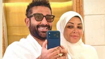 أحمد سعد وزوجته يؤديان مناسك العمرة.. صور أحمد سعد وزوجته يؤديان مناسك العمرة.. صور