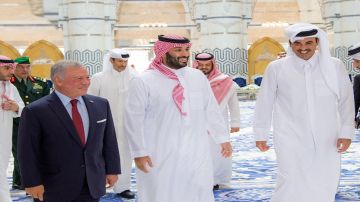 لقاء ثلاثي بين ولي العهد وملك الأردن وأمير قطر