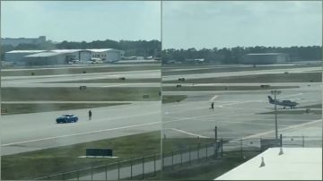 رجل يقتحم مطار بفلوريدا ويحاول سرقة طائرات.. فيديو