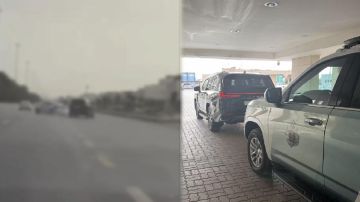 المرور يوقف قائد مركبة بعد صدم مركبة عمدا بالرياض