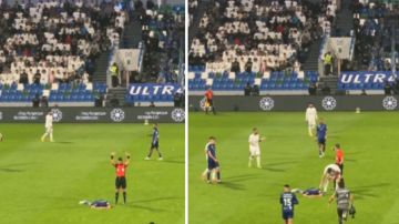 سافيتش يركض للاطمئنان على لاعب الفتح بعد سقوطه.. فيديو