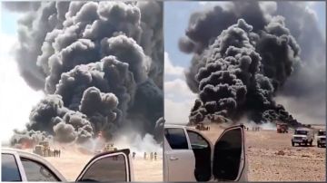 اندلاع حريق ضخم بخط أنابيب حبشان-الفجيرة عقب استهدافه .. فيديو اندلاع حريق ضخم بخط أنابيب حبشان-الفجيرة عقب استهدافه .. فيديو