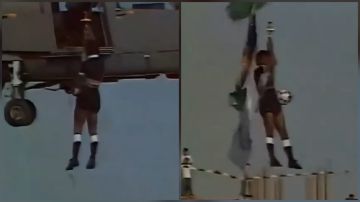 مشاهد إنزال جوي لحكم مباراة الهلال والاتحاد قبل 41 عاما.. فيديو