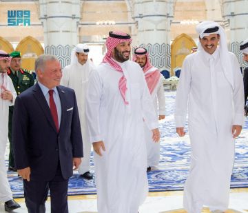 لقاء ثلاثي بين ولي العهد وملك الأردن وأمير قطر