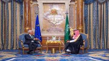 ولي العهد يلتقي رئيس المجلس الأوروبي..فيديو ولي العهد يلتقي رئيس المجلس الأوروبي..فيديو