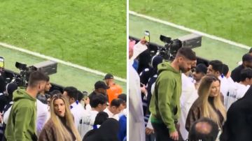 زوجة روبن نيفيز تخطف الأنظار من مدرجات الهلال.. فيديو