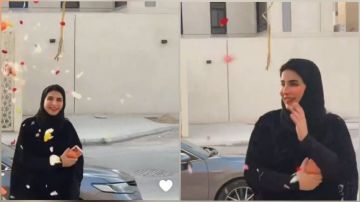 سعيد الزهراني يستقبل زوجته بالورود بعد خروجها من المستشفى.. فيديو