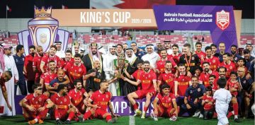 المحرق يتوج بطلا لكأس ملك البحرين بفوزه على الرفاع