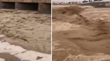 سيل ضخم من البرد في الحريق.. فيديو سيل ضخم من البرد في الحريق.. فيديو