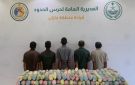 القبض على 5 يمنيين في جازان لتهريبهم (88) كجم قات