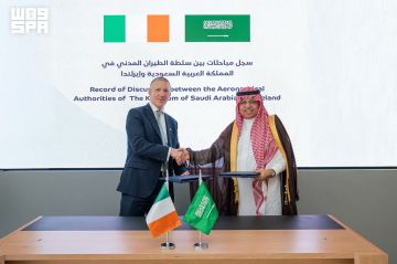 المملكة وإيرلندا توقعان سجل مباحثات لتعزيز التعاون في مجال النقل الجوي
