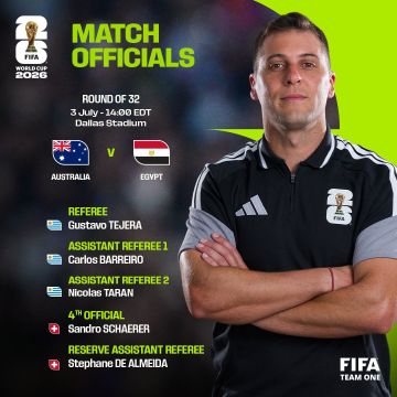 الأوروجوياني تيخيرا حكما لمباراة مصر وأستراليا في مونديال 2026