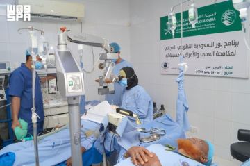 الملك سلمان للإغاثة ينفذ مشروع نور السعودية لمكافحة العمى في عدن