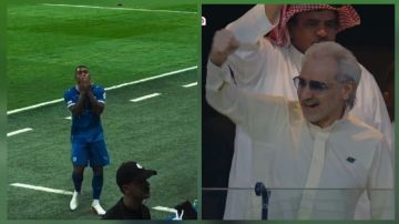 مالكوم يحتفل بهدفه أمام الفيصلي مع عائلته وفرحة خاصة من الأمير الوليد