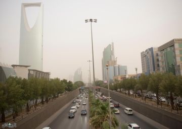 الأرصاد: أتربة مثارة على منطقة الرياض الأرصاد: أتربة مثارة على منطقة الرياض