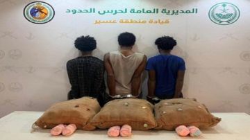 إحباط تهريب 38 كيلو جراما من القات بعسير إحباط تهريب 38 كيلو جراما من القات بعسير