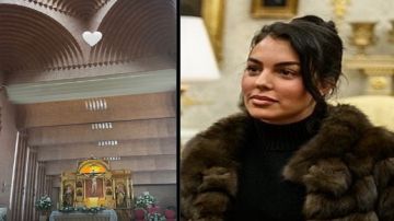 جورجينا تزور كنيسة بمدريد على متن طائرة رونالدو الخاصة