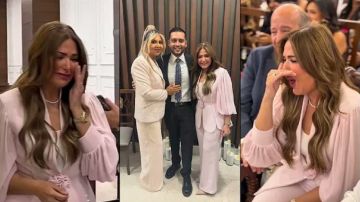 صابرين تبكي في عقد قران نجلها صابرين تبكي في عقد قران نجلها