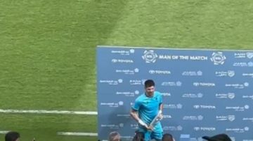فاسيلي يحصد جائزة أفضل لاعب في مباراة الدرعية وأبها
