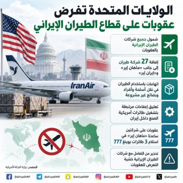 واشنطن تفرض عقوبات على جميع شركات الطيران الإيرانية وتحذر المتعاملين معها واشنطن تفرض عقوبات على جميع شركات الطيران الإيرانية وتحذر المتعاملين معها