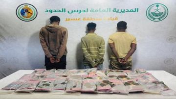 القبض على 3 مخالفين لتهريبهم 49 كيلوجراما من الحشيش بعسير القبض على 3 مخالفين لتهريبهم 49 كيلوجراما من الحشيش بعسير