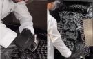 فنان يبدع برسم صورة الملك سلمان بن عبدالعزيز بواسطة تحطيم الزجاج.. فيديو