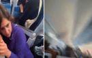 صراخ وفزع ركاب طائرة فلاي دبي بعد دفعها للهبوط بسرعة إثر مشاجرة عنيفة.. فيديو
