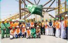 رفع العلم السعودي على إحدى أكبر منصات الحفر البحرية في العالم