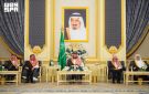 ولي العهد يستقبل أصحاب السمو الأمراء والفضيلة العلماء والمعالي وجمعا من المواطنين