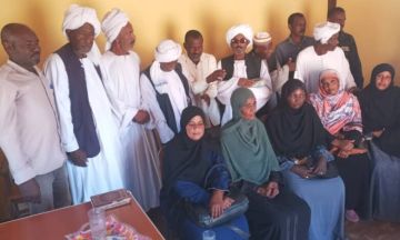 رئيس المقاومة الشعبية وحدة الهلالية الادارية يلتقي وفد قرية الحسين ادم في اطار التعبئةالعامة والاستنفار