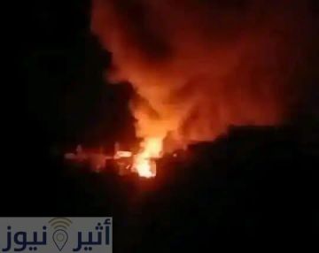 حريق في محطة كهرباء سنجة بسبب عطل فني حريق في محطة كهرباء سنجة بسبب عطل فني