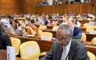 المندوب الدائم بجنيف يدعو إلى إدانة استهداف المنشآت المدنية ودعم العودة الطوعية والتعافي المبكر