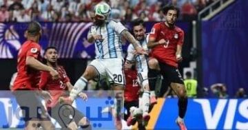 منتخب مصر يودع كأس العالم 2026 بالهزيمة أمام الأرجنتين 3-2 في مباراة بطولية منتخب مصر يودع كأس العالم 2026 بالهزيمة أمام الأرجنتين 3-2 في مباراة بطولية