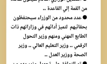 الصحفي عبدالماجد عبدالحميد : تعديل وزاري قادم .. ومغادرة وزير المالية الصحفي عبدالماجد عبدالحميد : تعديل وزاري قادم .. ومغادرة وزير المالية