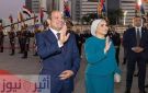 السيسي وقرينته يودعان الرئيس الصيني شي جينبينج بمطار القاهرة عقب ختام زيارته لمصر