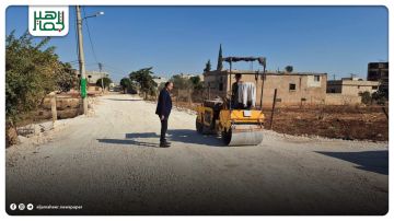 إصلاح وتأهيل الطرقات العامة في بلدة كللي بريف إدلب 
