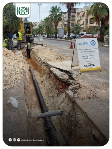 استبدال قساطل المياه في الشهباء الجديدة استبدال قساطل المياه في الشهباء الجديدة