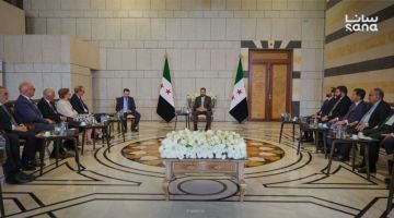 الرئيس الشرع يستقبل وفدي غرفة التجارة العربية النمساوية وغرفة التجارة العربية الألمانية