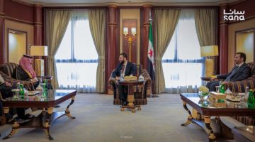 الرئيس الشرع يلتقي وزير الخارجية السعودي في الرياض الرئيس الشرع يلتقي وزير الخارجية السعودي في الرياض