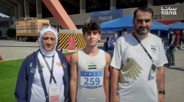 لاعب منتخب سوريا لألعاب القوى هادي عباس يبلغ نصف نهائي 100 متر بدورة الألعاب الآسيوية للشباب لاعب منتخب سوريا لألعاب القوى هادي عباس يبلغ نصف نهائي 100 متر بدورة الألعاب الآسيوية للشباب