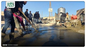 مبادرة أهلية لإصلاح مدخل منبج الشمالي الشرقي