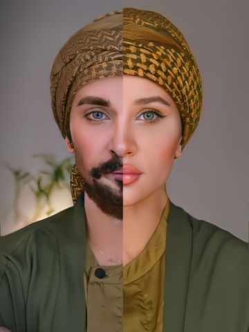 علا مثبوت..فنانة تشكيلية تحول وجهها إلى لوحة تتجسد فيها وجوه المشاهير