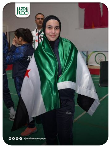 الميدالية الذهبية للاعبة نادي أهلي حلب دانيه كردي في بطولة غرب آسيا 