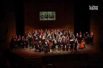 حفل شاماري على مسرح الأوبرا بدمشق يختتم ورشة وجوه بمزيج من الفلكلور الشرقي والغربي