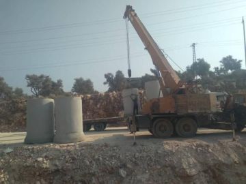 شركة الطرق والمشاريع المائية تتابع العمل في مشروع الصرف المطري في طرطوس