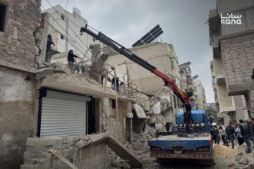 وفاة عاملين وإصابة 2 آخرين جراء انهيار مبنى قيد الإنشاء في حلب