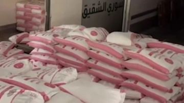 لدعم المخابز.. السعودية ترسل 41 شاحنة محملة بالطحين إلى سوريا