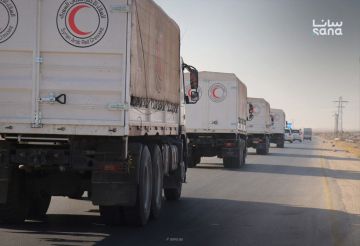 قافلة مساعدات إنسانية جديدة تتوجه إلى السويداء جنوبي سوريا (صور) قافلة مساعدات إنسانية جديدة تتوجه إلى السويداء جنوبي سوريا (صور)
